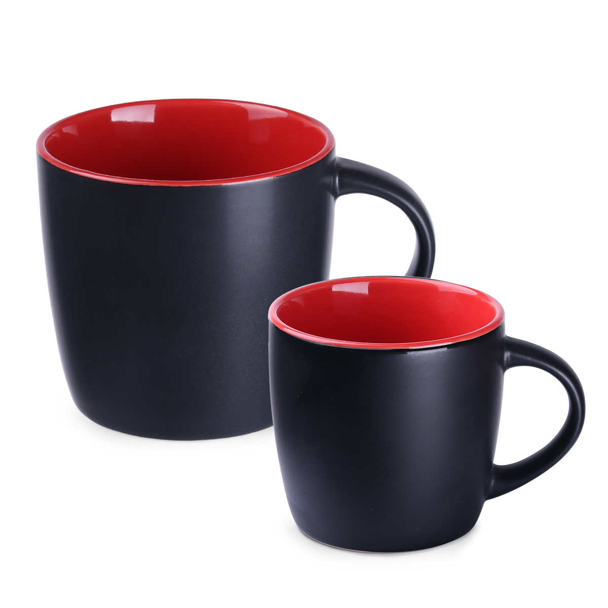 czarny mat / czerwony