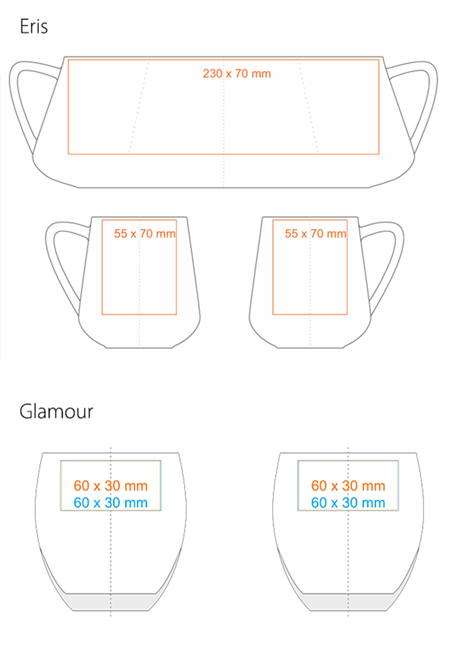 Standardowe powierzchnie nadruku